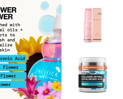 Beauty Products for Mature Skin cover photo collage