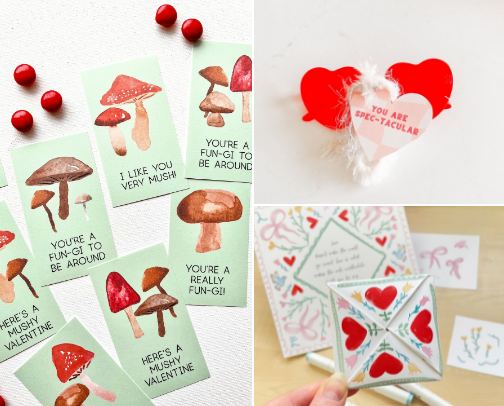 Valentine's Day Cards - that you can download by urself cover photo collage