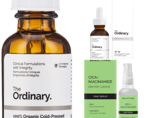 Products for dry skin cover photo collage