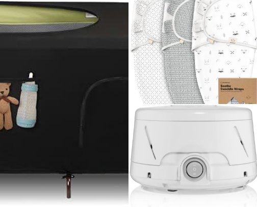 sensory-friendly first gifts for a new baby cover photo collage