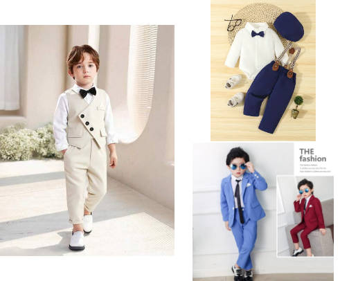 🌹Boys’ Wedding & Special Occasion Suits (0m–12y) cover photo collage