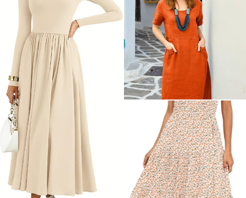Modest Midi Dresses for Elegant Everyday Style cover photo collage
