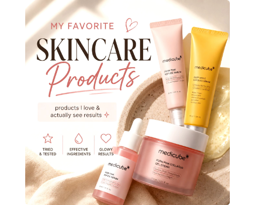My Favorite Skincare Products cover photo collage