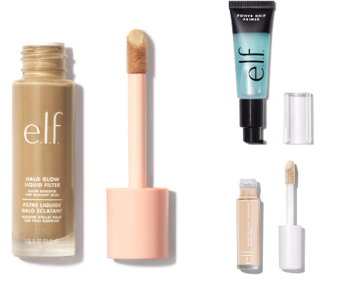 Elf products (makeup) cover photo collage