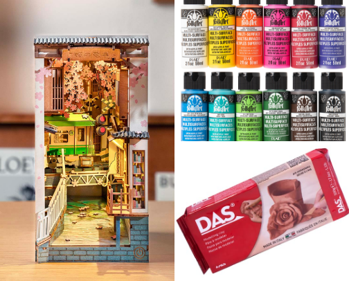 Creative Craft Studio: DIY Crafts, Miniatures, Painting, and Clay Projects cover photo collage