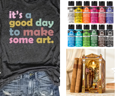 Creative Craft Studio: DIY Crafts, Miniatures, Painting, and Clay Projects cover photo collage