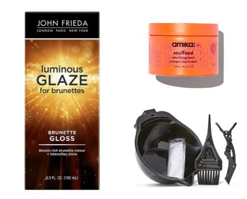 going brunette🤎👜🐻 cover photo collage