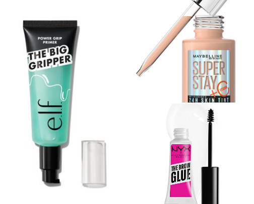 What you will find in my drugstore makeup bag! cover photo collage