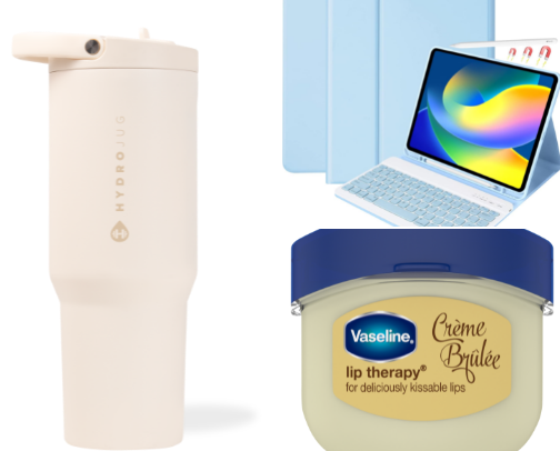 my daily at home essentials ☀️🧸🌷🩰✨ cover photo collage