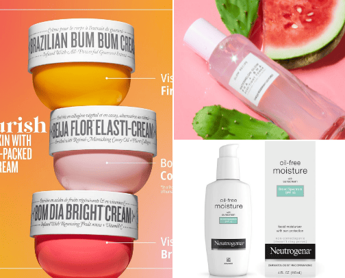 Skincare cover photo collage