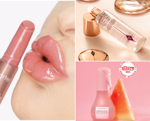 My favorite beauty must-haves to stay glowinggg 🌟 cover photo collage