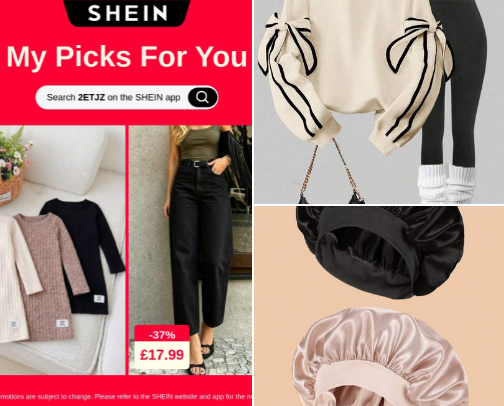 Shein recommendations must have cover photo collage