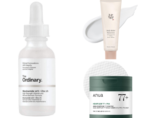 Skincare for acne cover photo collage