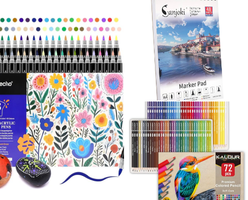 Affordable Art (and craft) Supplies cover photo collage