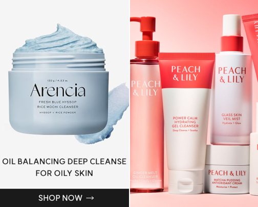 Skin care products cover photo collage