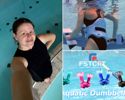 essentials for aquatic fitness cover photo collage