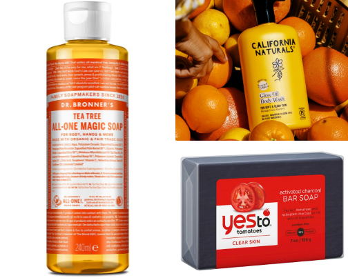 Clean & Non-toxic Body Washes & Exfoliants🤍🚿 cover photo collage