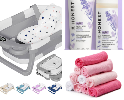 Baby Bath Time Must Haves cover photo collage