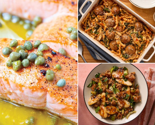 Delicious meals under $15🌮🥩🍕🥗 cover photo collage