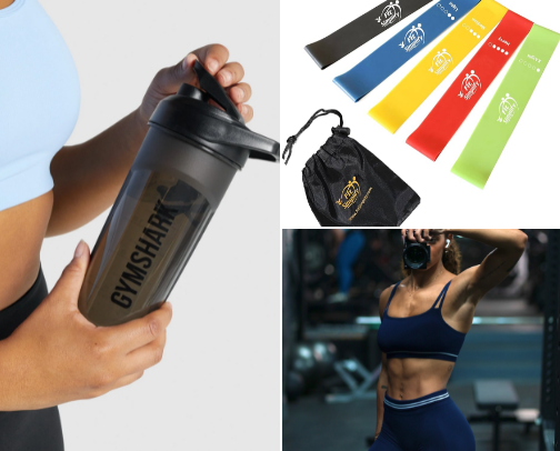 Gym necessities cover photo collage