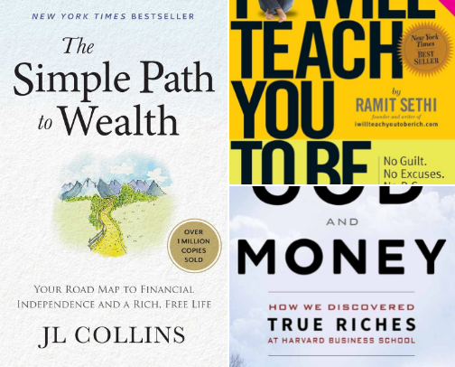 Favorite books for getting started with financial literacy cover photo collage