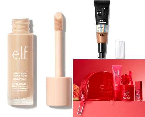 Elf beauty product cover photo collage