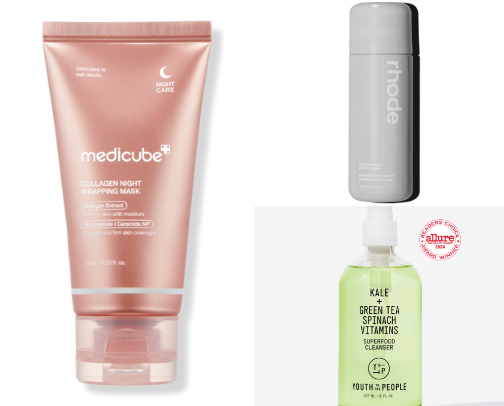 Wedding ready skincare products cover photo collage