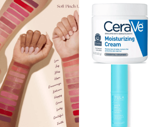 Beauty products cover photo collage