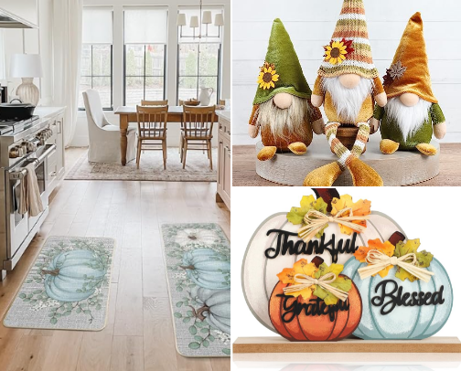 Amazon Fall Decor Finds | Pumpkins, Pillows, Garlands & More cover photo collage
