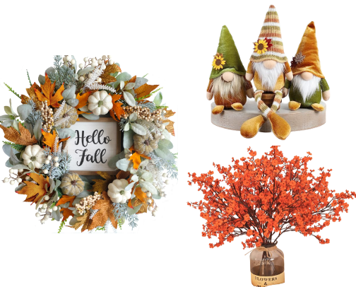 Amazon Fall Decor Finds | Pumpkins, Pillows, Garlands & More cover photo collage