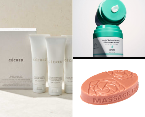 My fav self care products “right now” cover photo collage