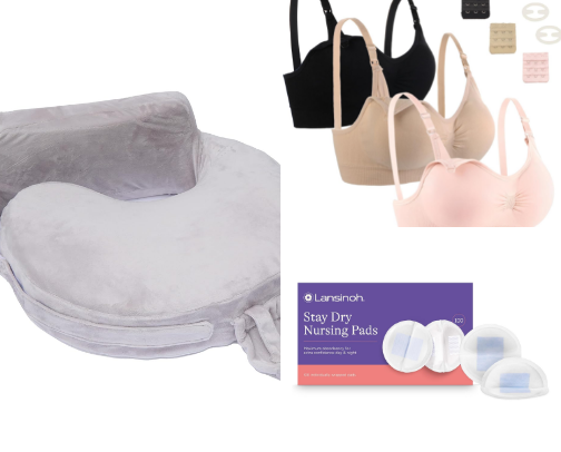breastfeeding/pumping essentials cover photo collage