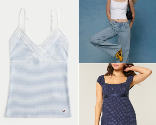 my favorite clothing recs cover photo collage