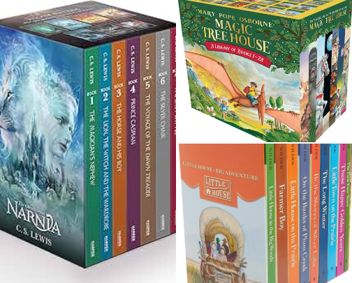 Interesting Book Series for Elementary-aged kids cover photo collage