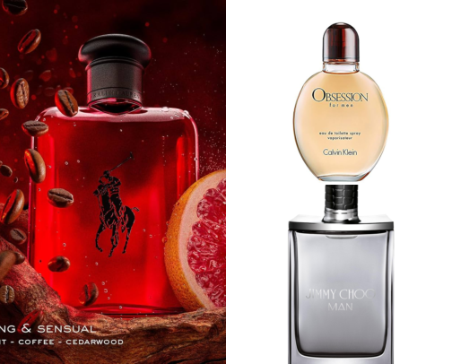 Men's fragrances cover photo collage
