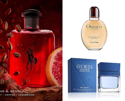 Men's fragrances cover photo collage