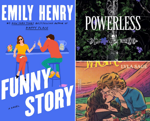 Romance & romantasy book recs cover photo collage