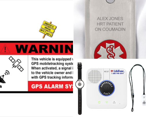 Safety devices for seniors living alone cover photo collage