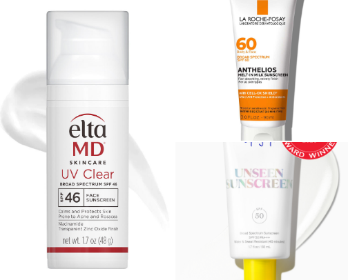 Best Sunscreens for Sensitive Skin | No White Cast, Lightweight, Protective cover photo collage