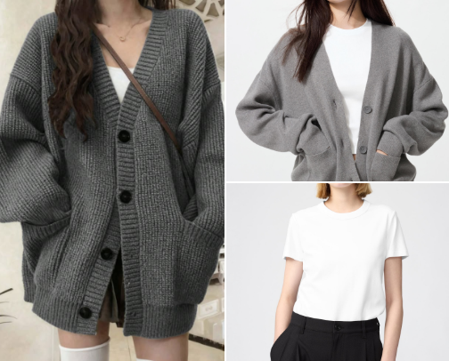 Effortless basics, girlie core cover photo collage