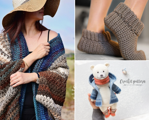 Winter Crochet Projects for Mindful Season cover photo collage