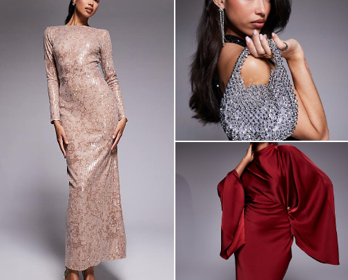 New Year’s Eve dresses cover photo collage
