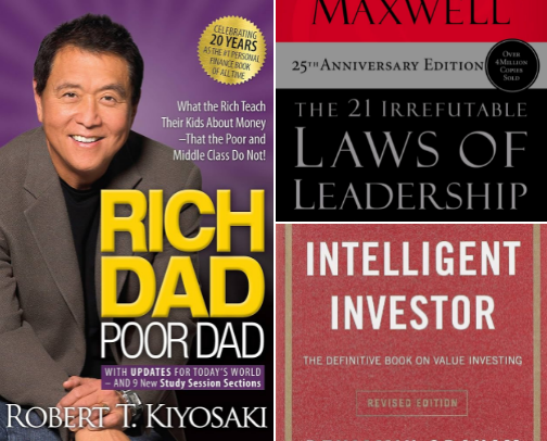 The Ultimate Personal Finance & Mindset Reading List for Beginners cover photo collage