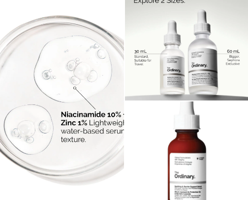 The Ordinary serums cover photo collage