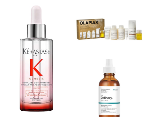 Hair care products cover photo collage
