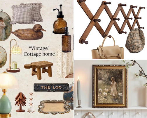 Cottage core home Must haves cover photo collage