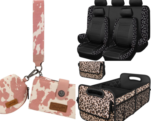 girly car accessories cover photo collage