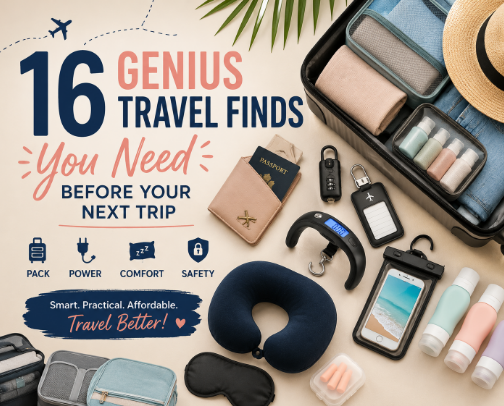 16 Genius Travel Finds You Need Before Your Next Trip cover photo collage