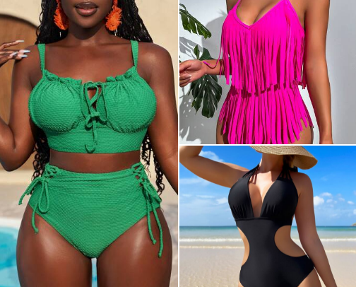Swimwear essentials cover photo collage