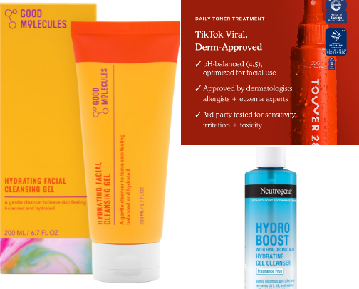 My skincare favorites cover photo collage